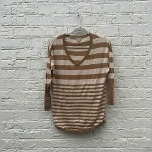 Joie tan & cream striped sweater sz XS